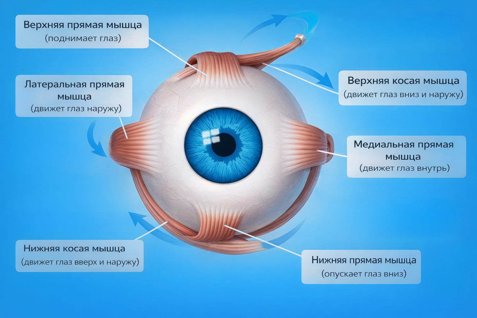Глазные мышцы и их функции