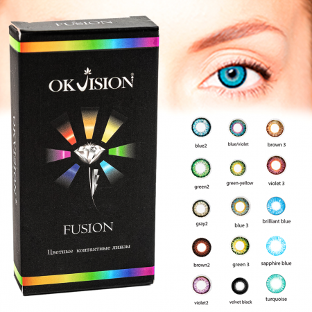  OKVision Fusion (2 линзы) -5,50 Blue 2 (синий)
