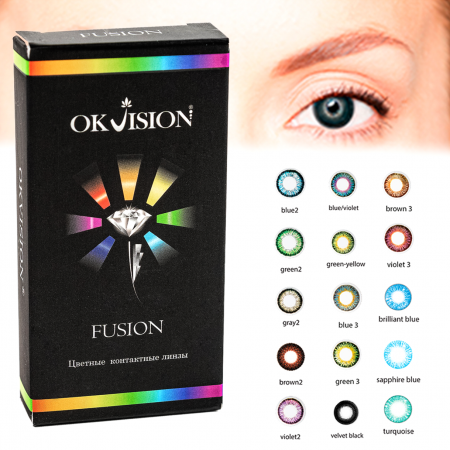  OKVision Fusion (2 линзы) -3,50 Velvet black (черный)