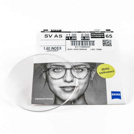 Zeiss Single Vision 1,6 Dura Vision Platinum UV Диаметр 65