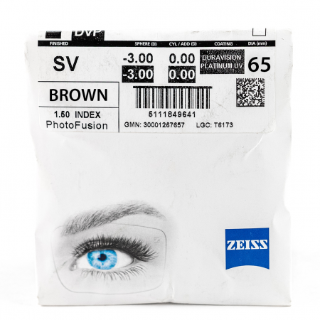 Zeiss Single Vision 1,5 PhotoFusion (Dura Vision Platinum) Brown Диаметр 65