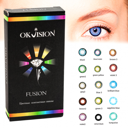  OKVision Fusion (2 линзы) -8,50 Violet 2 (фиолетовый)