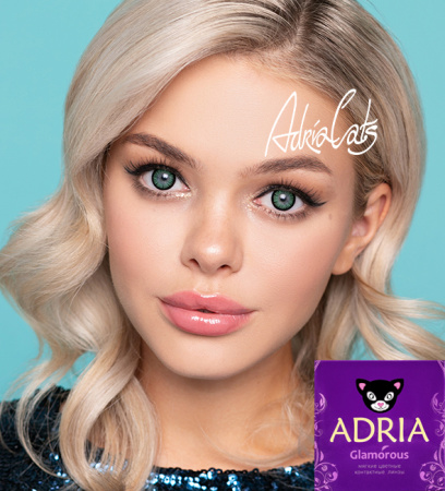  ADRIA Glamorous (2 линзы) -1,00 Turquoise (изумрудный)