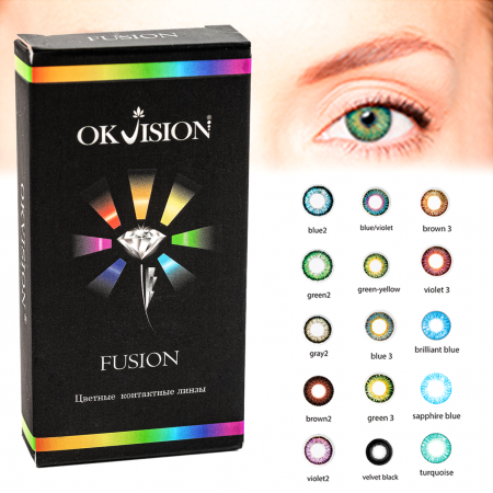  OKVision Fusion (2 линзы) -4,00 Green-yellow (зелено-желтый)